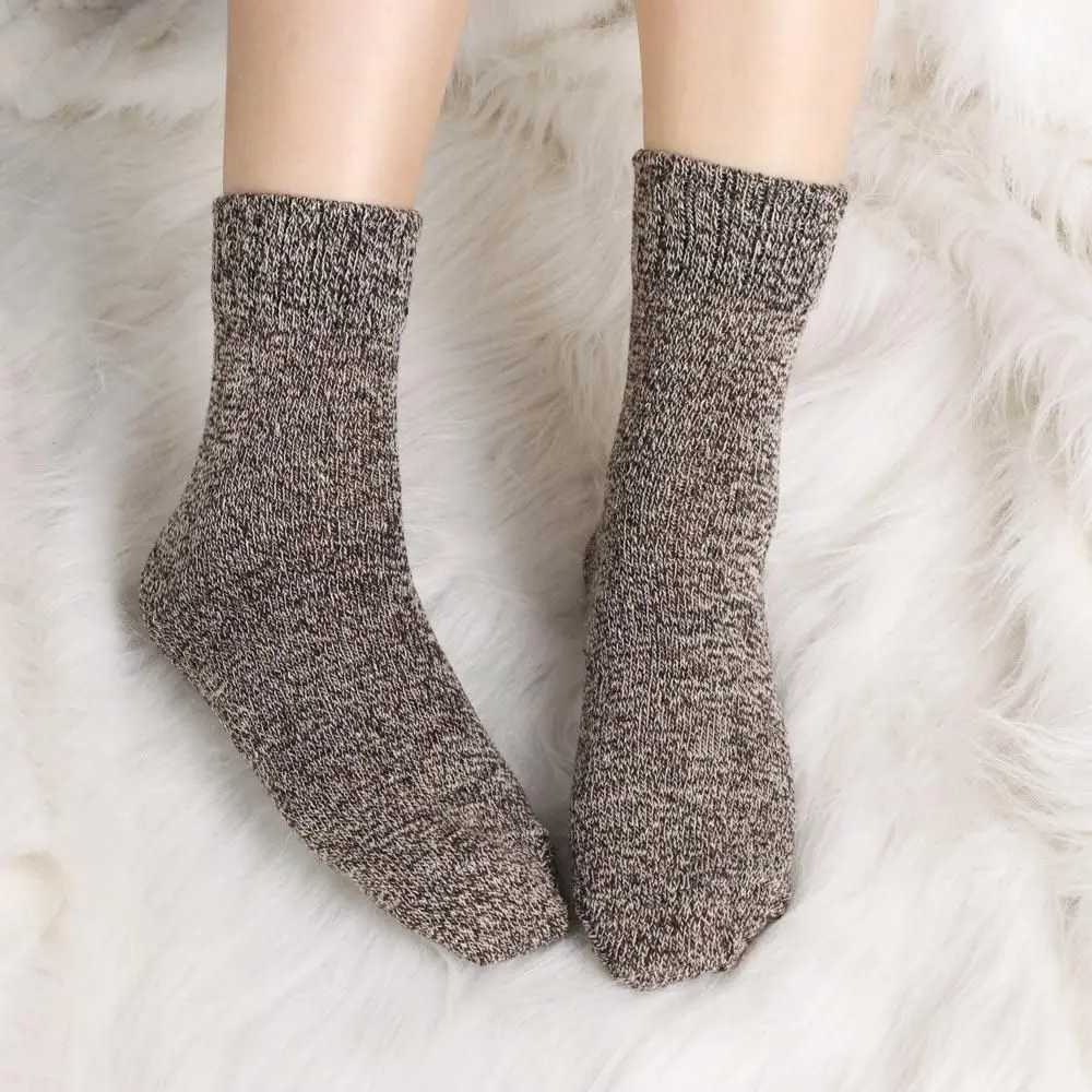 New Mens Wool Socks Stripe Casual Calcetines Hombre Thick Cotton Socks Winter Warm Socks Male Soft Skin-friendlyXJ241019