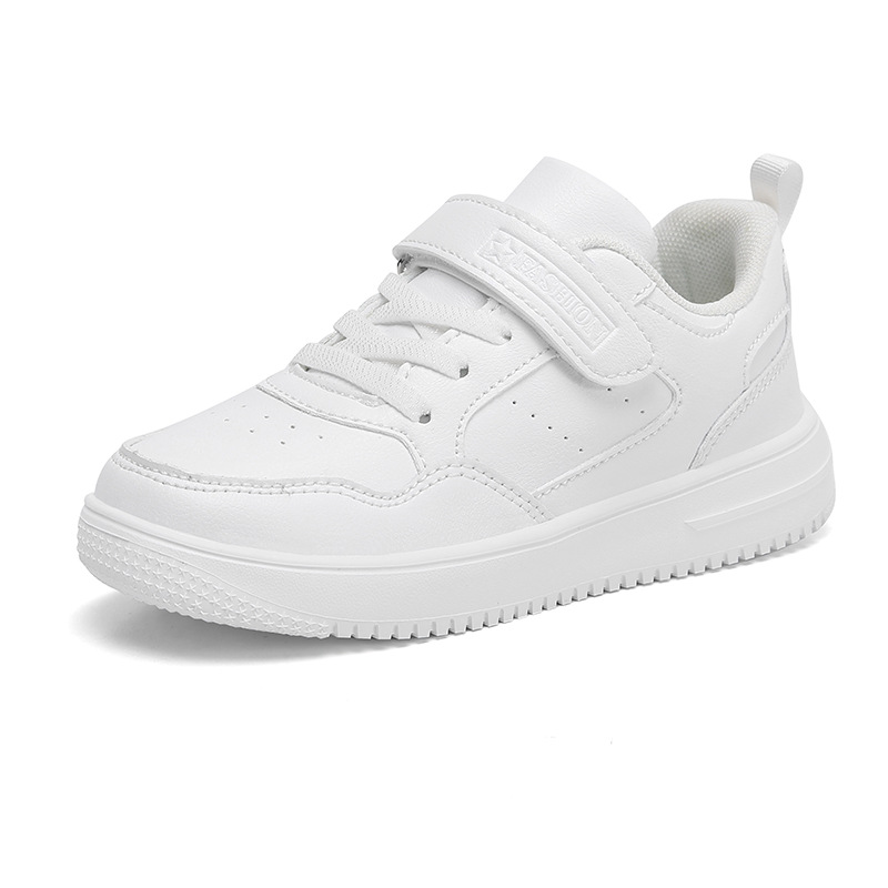 All White Leather Youth Shoes Fashion Kids Children Student Tennis Running Sneakers Cutefeet Sport Trainers For Boys Girls Big Sizes US11C-US7Y 000130