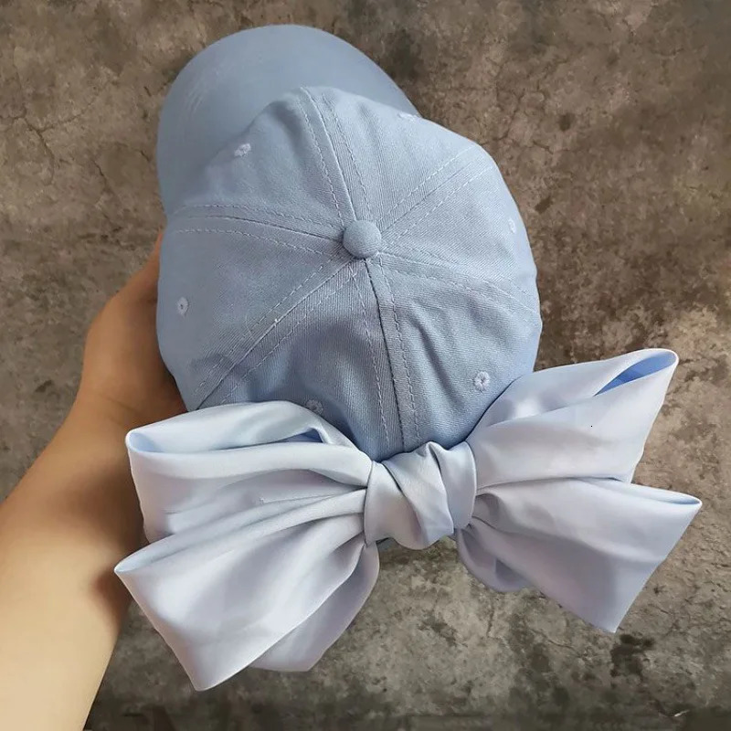 02-shi ins drop fashion original satin Black bowknot lady shade baseball hat women leisure visors cap 241009
