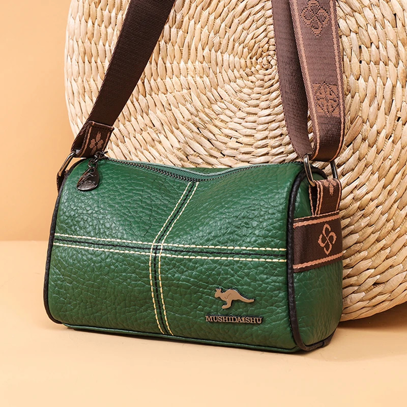 Lichee Pattern genuine leather cross body bag womens handbag high-quality shoulder bag womens messenger bag Sac a Main 241018
