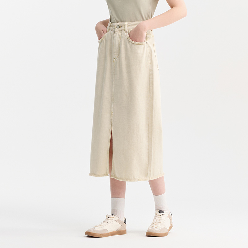 Semir Denim Skirt Summer 2024 New Arrival With High Slit And Straight-Cut Design Skirts For Women