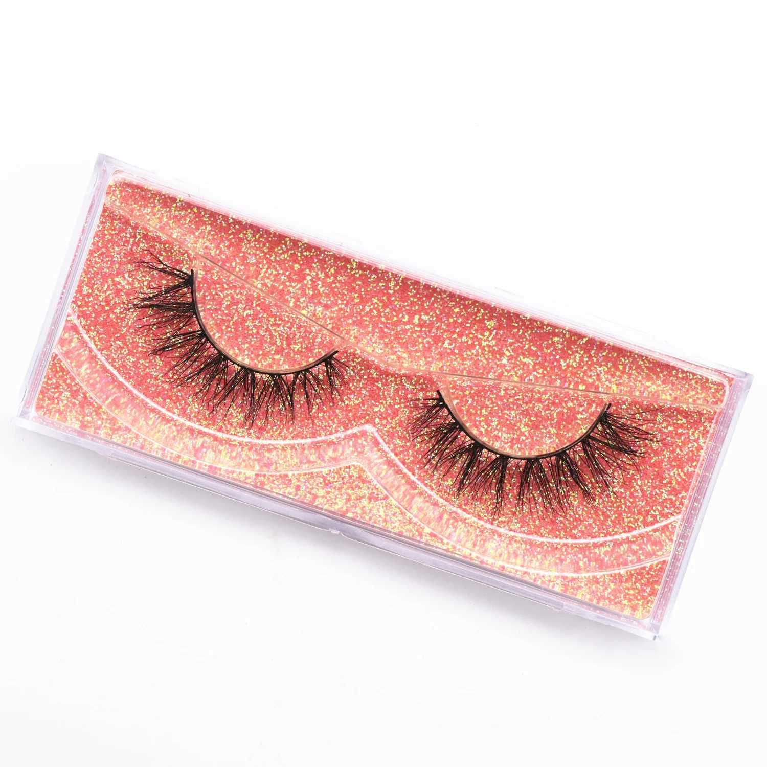 3D Natural Mink Lashes 13mm Lashes False Eyelashes Wispy Cross Fluffy Mink Lashes Extension Makeup Lashes Mink Eyelashes BeautyXJ241019