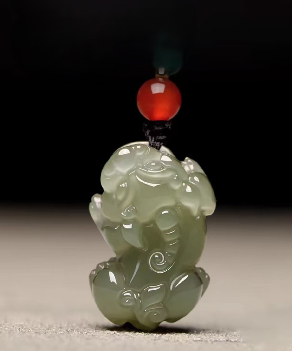 SINGLE - Fengshui Pixiu Necklace - Good Karma Jade Pendant for Men & Women, Couple Matching Wealth Charm Jade Pixiu Pendant
