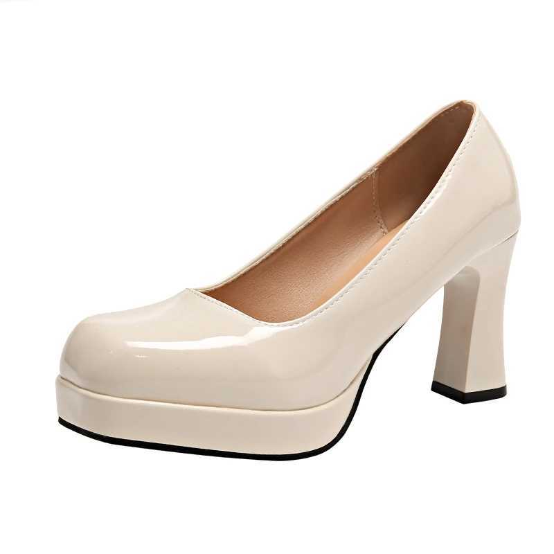 Womens Pump 2024 Summer New Fashion Pump Classic Patent Leather Sexy High Heels Womens Shoe Platform Womens Wedding Shoes Y241019