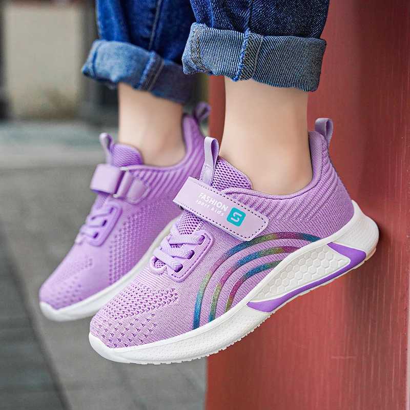 Athletic Outdoor Spring and autumn childrens shoes baby girls casual sports shoes breathable soft non slip walking and running sports shoes size 26-38