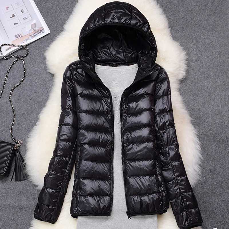 Women Puffer Jacket 15 Colors Plus Size 5XL 6XL 7XL 2023 New Spring Autumn Female Ultra Lightweight Packable Hooded Down CoatsX241019