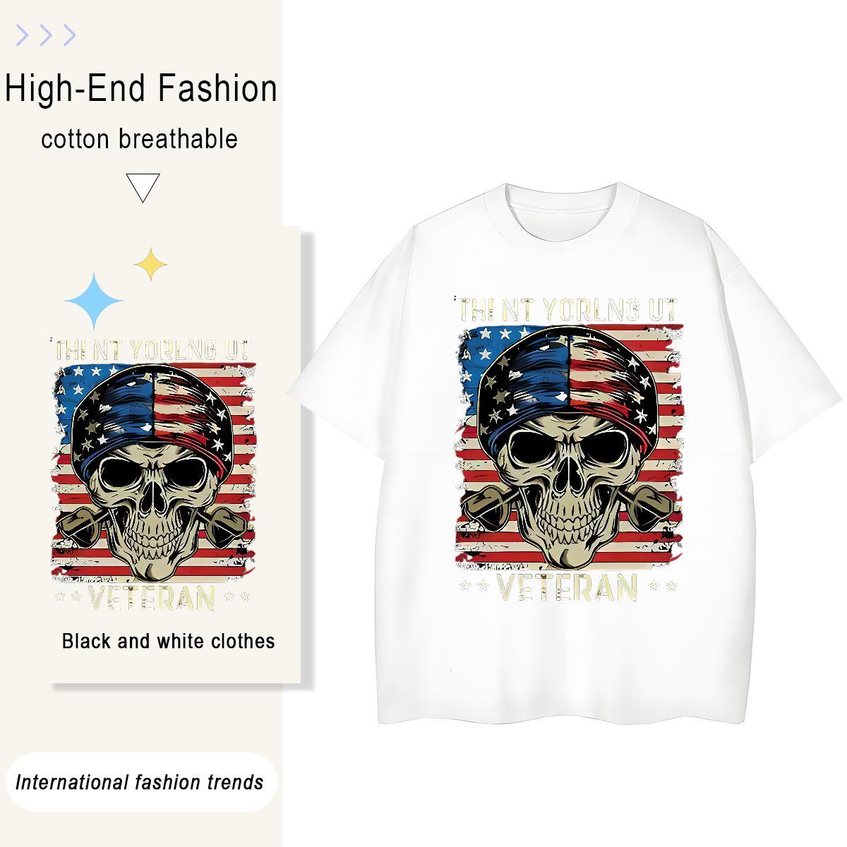 Stylist T-Shirts 230g Pure Cotton Short sleeve Soft High Street Hip Hop halloween Womens Tshirts Brand Custom Cartoon Wear
