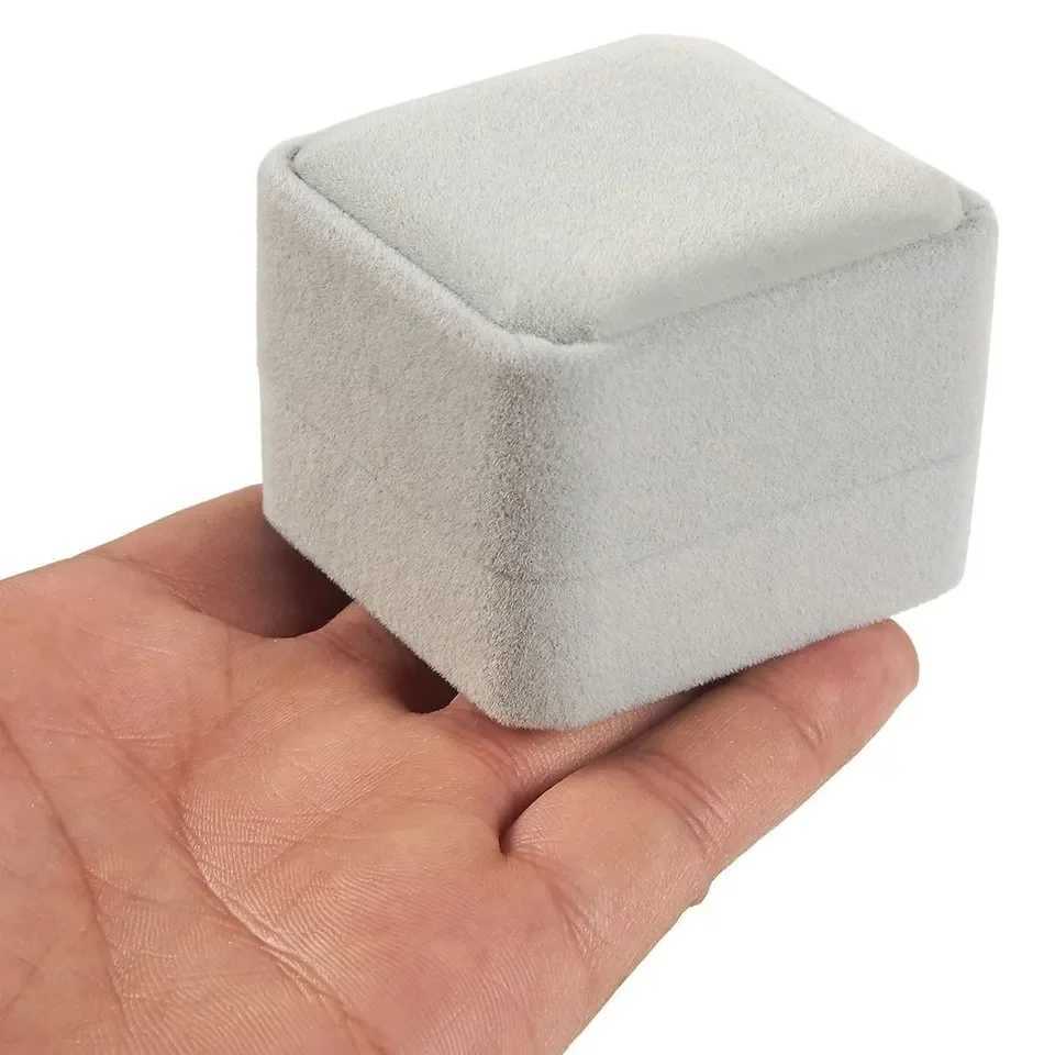 6-piece square velvet ring box ring earring stud storage organizer jewelry gift box romantic recommendation wedding ring box W241019