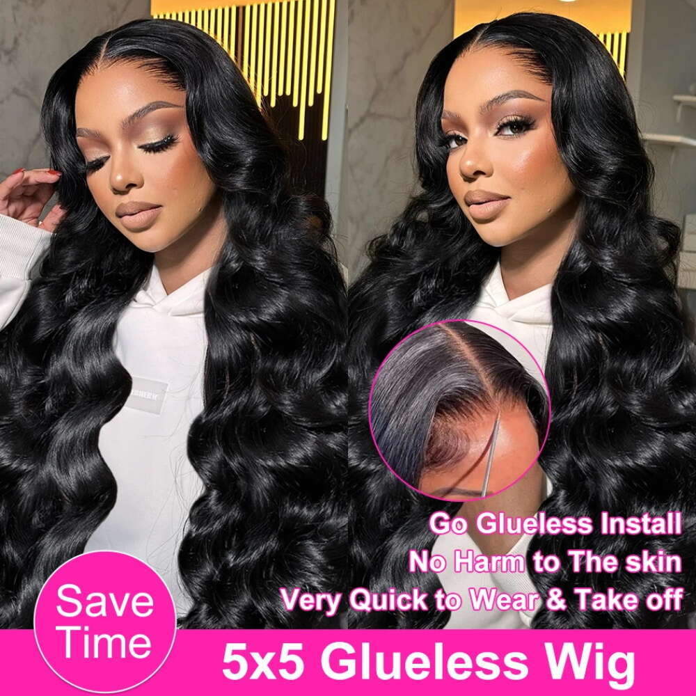 200 Density Body Wave 360 Full Frontal Human Hair For Women PrePlucked 32 38Inch Water Wavy 13x4 13x6 HD Lace Front Wig