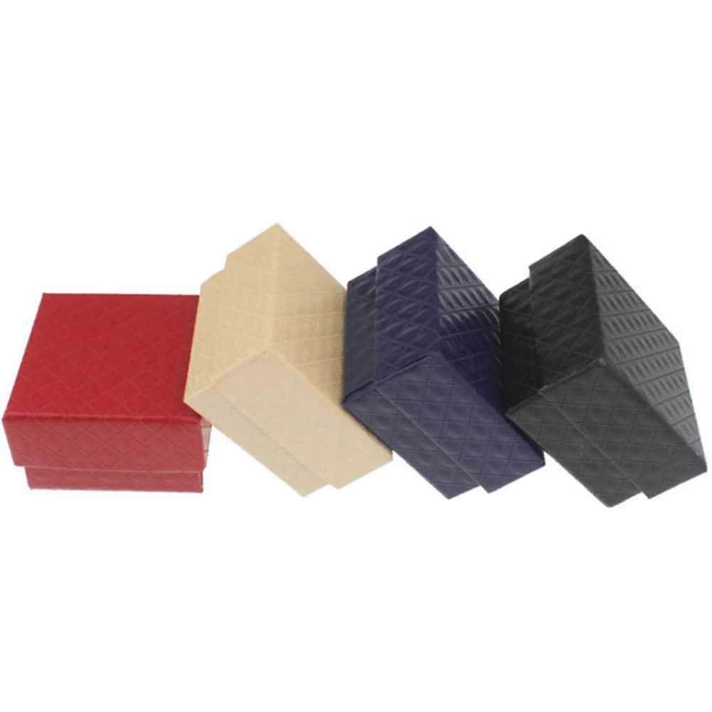 Earrings necklaces bracelets jewelry boxes wedding dates jewelry gift boxes exquisite solid color square display boxes high-quality W241019