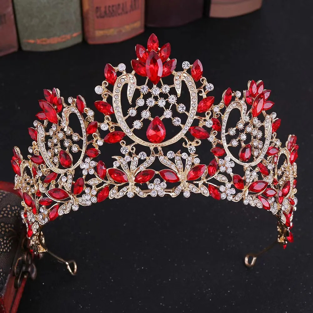 A213 Zircon Wedding Round Crown Luxury Diadem Headband Water Drill with Bridal Headpiece King Tiaras Princess Hair Jewelry 241018