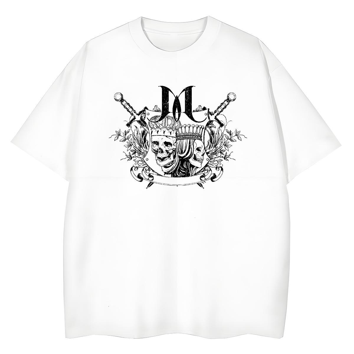 Classic Women T Shirts 230g Pure Cotton O-Neck Short Sleeve Sport skull Woman Tshirt Nice Skull Clothes Shirt