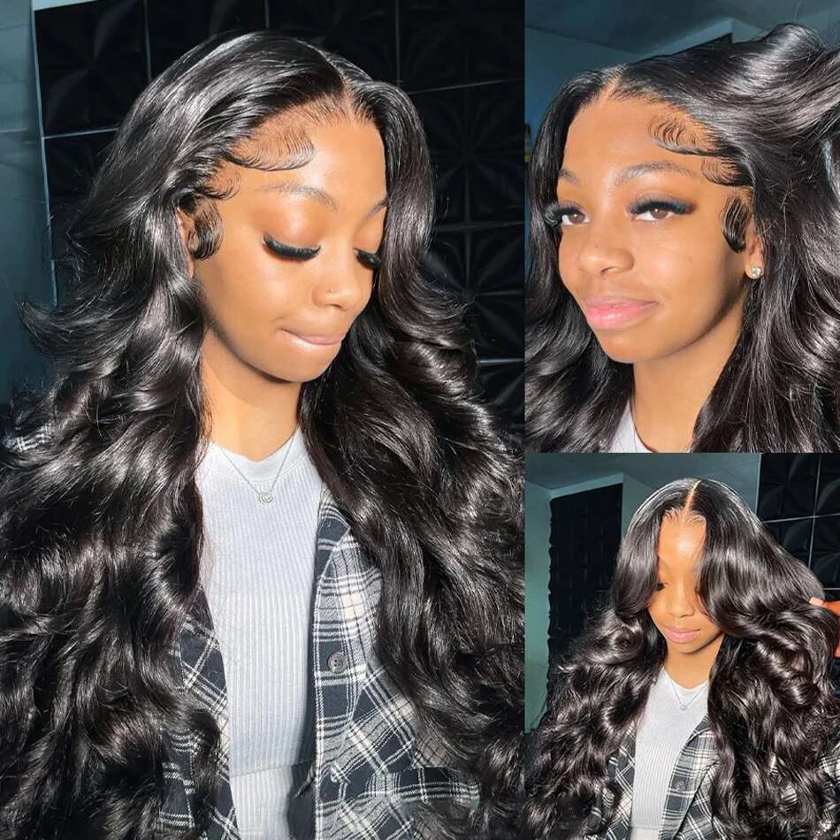 Inch x Density Transparent HD Lace Frontal Body Wave Wigs Human Hair Remy Front Wig For Black Women