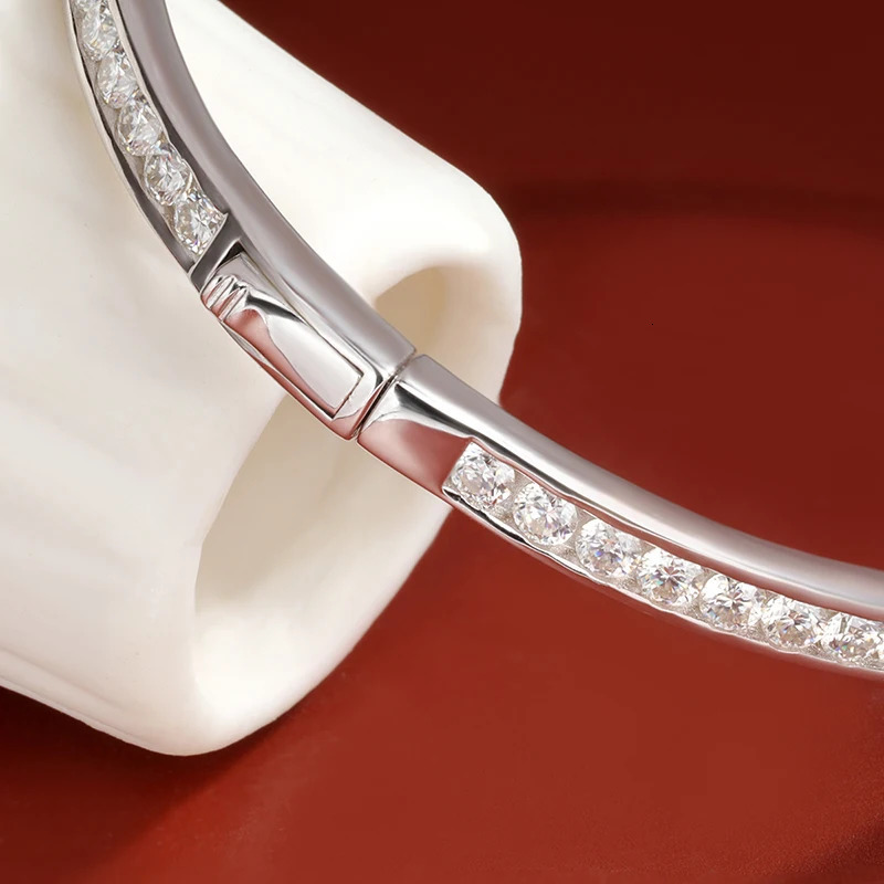 OEVAS 3-4CT 2.5mm D Colored Diamond Bracelet 100% 925 Pure Silver Bridal Anniversary Exquisite Jewelry 241007