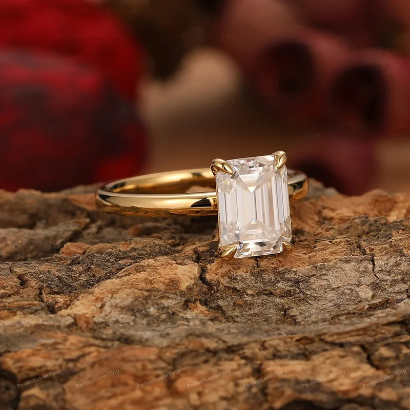 High quality jade cutting 1ct 2ct 3ct card ring 925 sterling silver engagement ring 241007