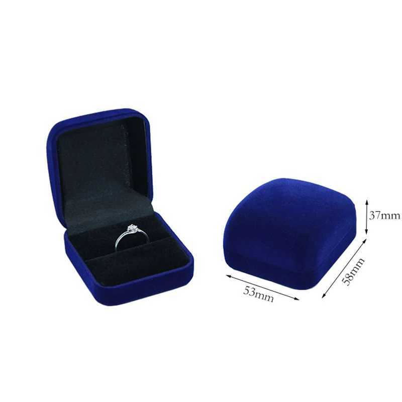 Wholesale Ring Packaging Box Black Velvet Jewelry Display Storage Folding Box Wedding Ring Valentines Day Gift Organizer W241019