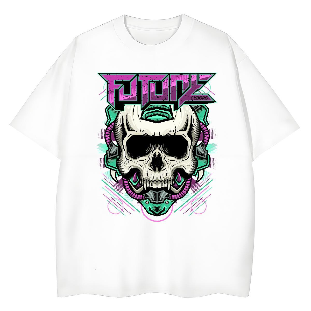 Brand T shirt 230g Pure Cotton Short sleeve Soft Hip Hop Street skull Unisex Tshirts Designer Nice Customized Print Tee Shirt