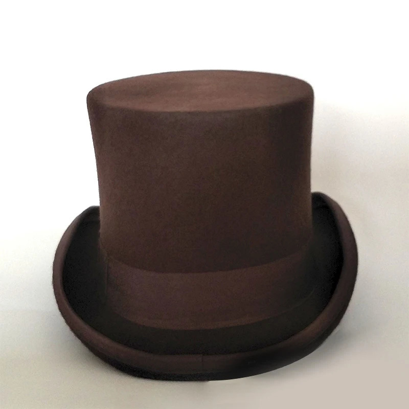 100% wool felt womens cylindrical top hat high hat dress up party costumes Fedora Magic Theater hat 241018