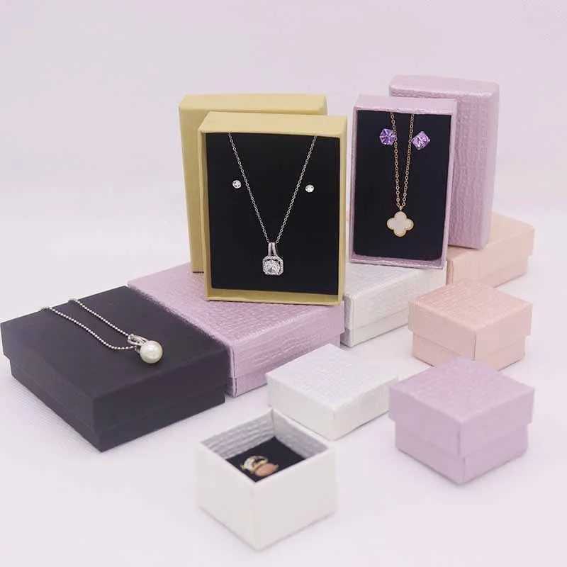 Solid Box Ring Display Box Colors Black/White/Light Purple/Yellow Other Sizes Cute Exquisite Practical Jewelry Storage Packaging W241019