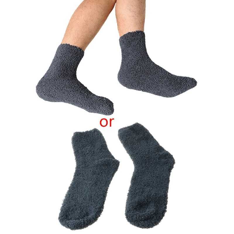 7 Colors Extremely Cozy Cashmere Socks Men Women Winter Warm Sleep Bed Floor Home FluffyXJ241019