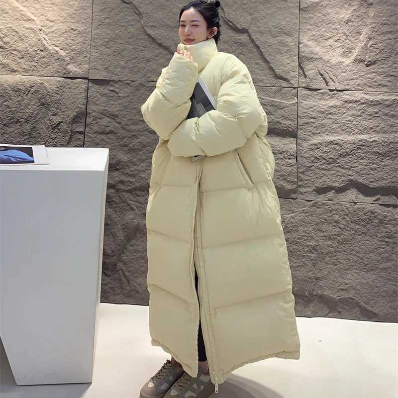 New Winter Womens Large Quilt Cotton Clothes Long Parker Overcoat Female Cold Padded Jacket Female Thickn Warm Down Cotton CoatX241019