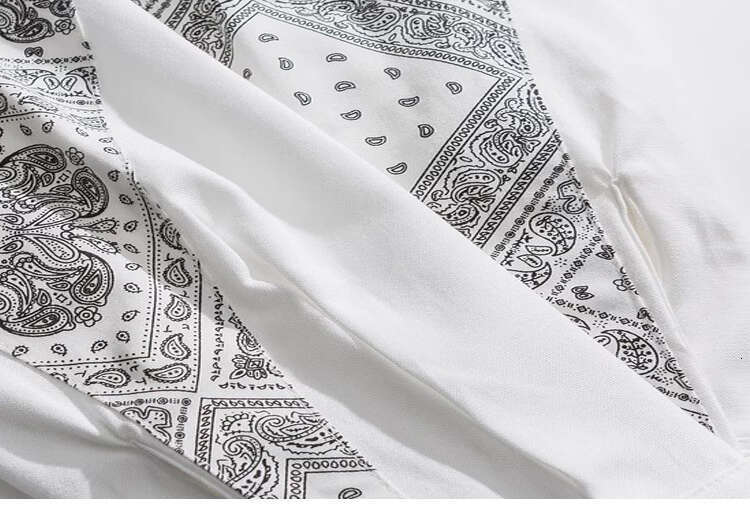 shanshi Men's shirts Trendy brand cashew flower patchwork lapel print long sleeve for men's hip-hop street personality loose and versatile s