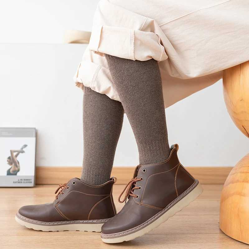 1Pairs Wool Knee-high Stockings Mens Winter Thicken Warm Harajuku Casual High Sock Soft Comfortable Breathable Long Socks ManXJ241019