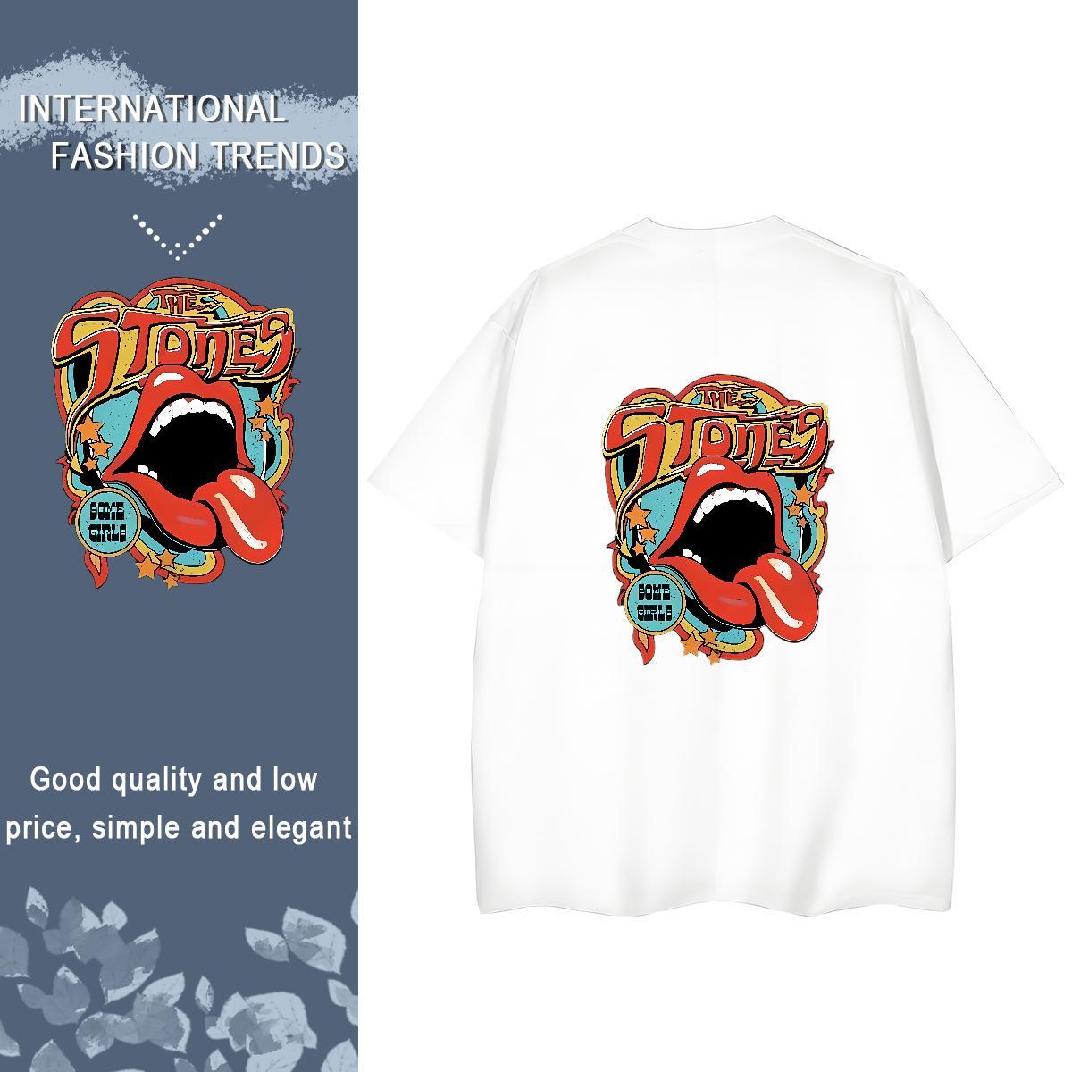 2024 DIY Woman T Shirts 230g Pure Cotton Crew Neck Summer Casual mouse Woman Tshirt Female Cartoon Printing L-4XL Polos