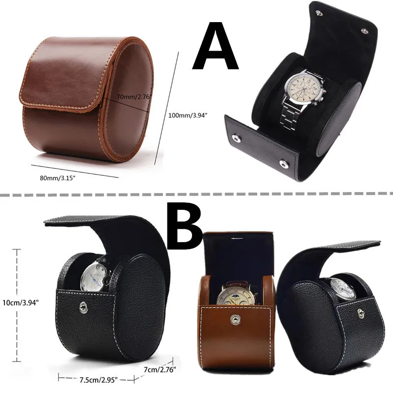 Luxury leather watch storage box travel list case watch gift box Christmas anniversary birthday watch packaging 241018