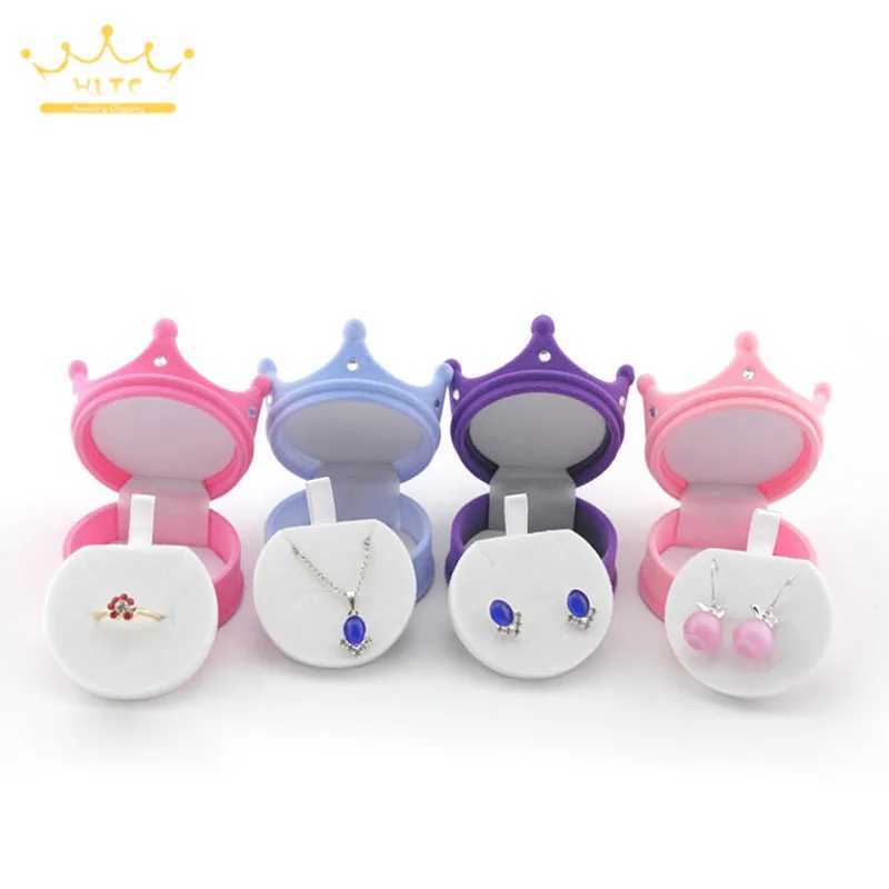 Cute ring box jewelry organizer earring storage box creative velvet small gift box mini container W241019