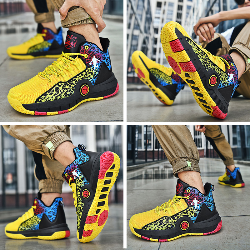 Basketball Shoes Kids Sneakers Breathable Mesh Men Shoes Student Fashion Anti Slip