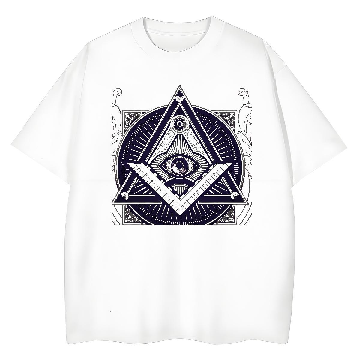 TOP Quality T Shirt For Woman 230g 100% Cotton Breathable Short Sleeve High Street Hip Hop eye of the devil Women Tshirts Free Shipping Plus Size Cart