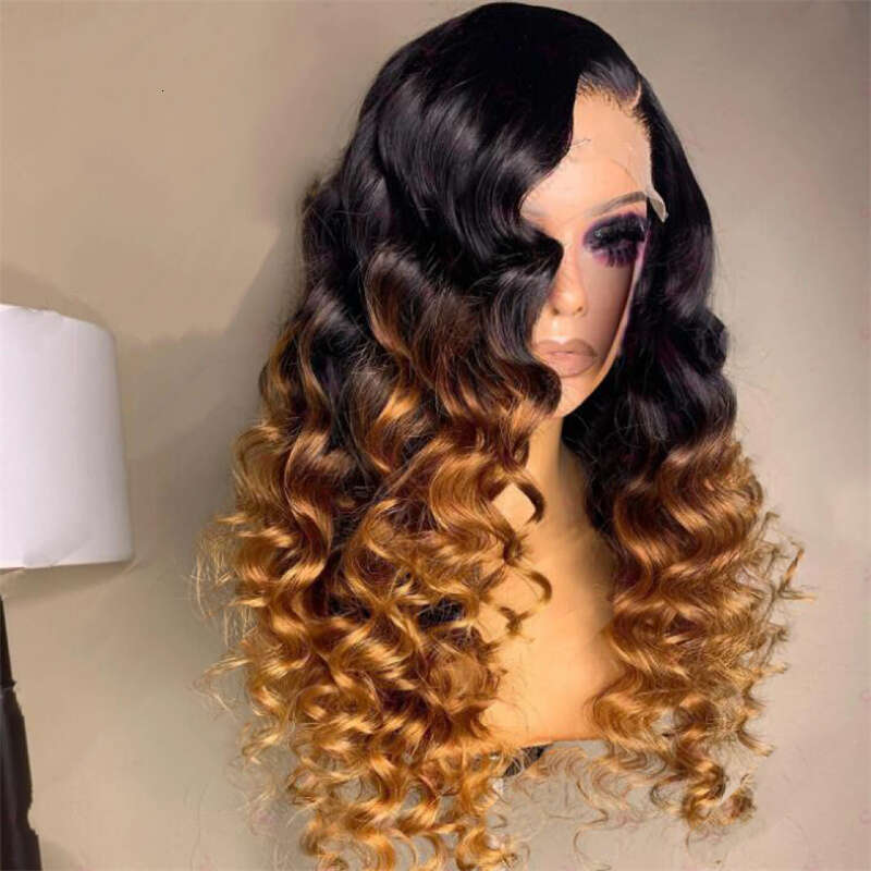 180Density Glueless Soft 26 Long Ombre Blond Deep Curly Lace Front For Women Baby Hair Preplucked Heat Resistant Daily