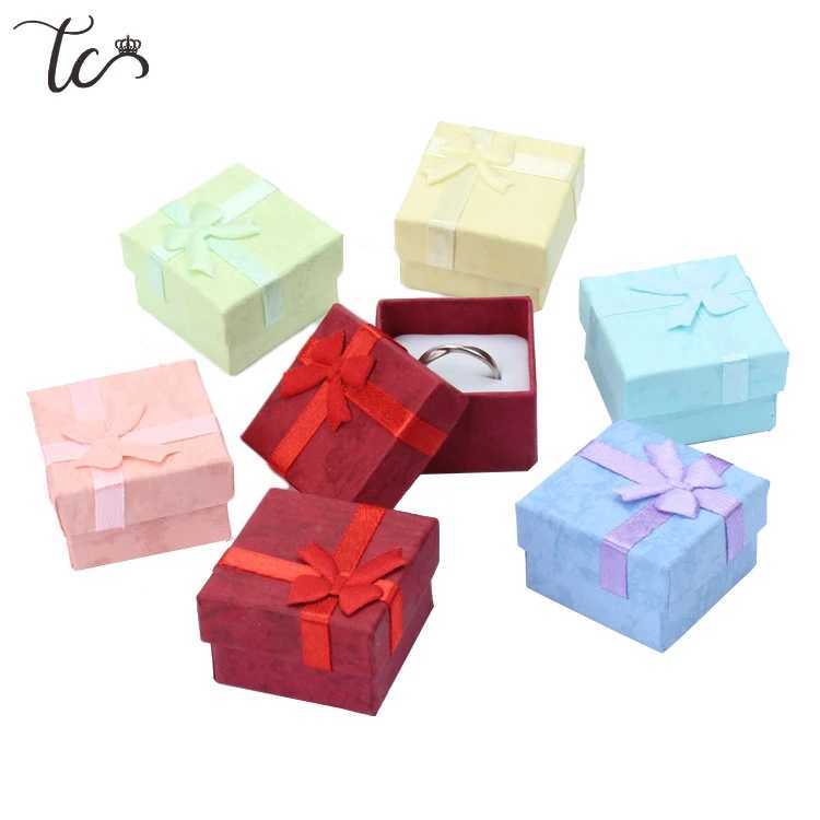 12 pieces/set jewelry organizer gift box necklace earrings ring paper packaging box 4 * 4cm W241019