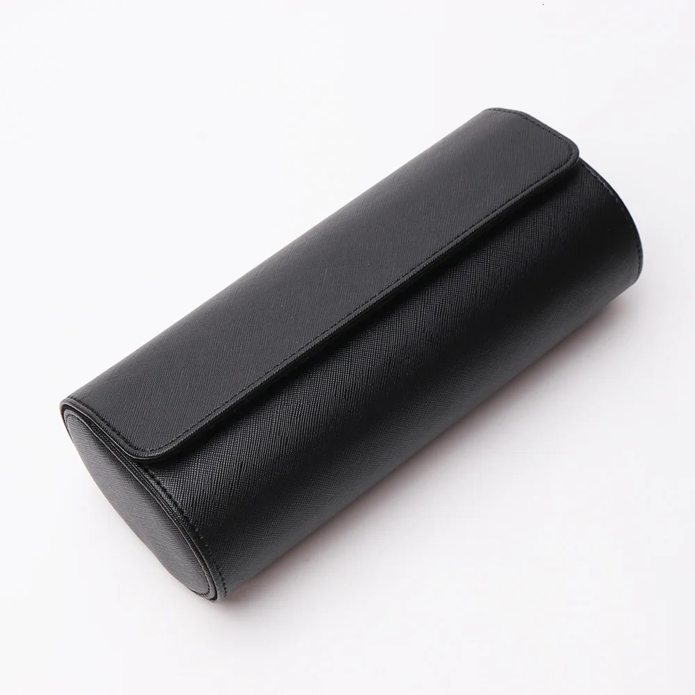 3-slot grid watch box rolling travel box fashionable and portable retro leather display storage box high-quality gift watch box 241018