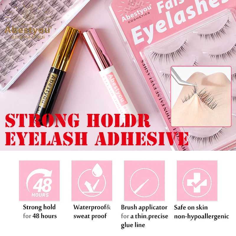 Abestyou 8mm 20Pairs Invisible Strip Soft Clear Band 3D Faux Mink Wispy Eyelash Korea High Quality Short Reusable Lashes Make-upXJ241019