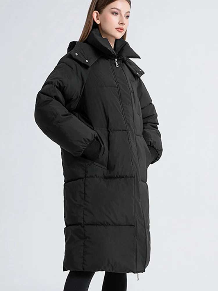 2024 New Zipper Thicken Snow Parkas Women Warm Thickened Long Sleeved Coats With Hood For Woman Winter Waterproof Outwear Tops X241019