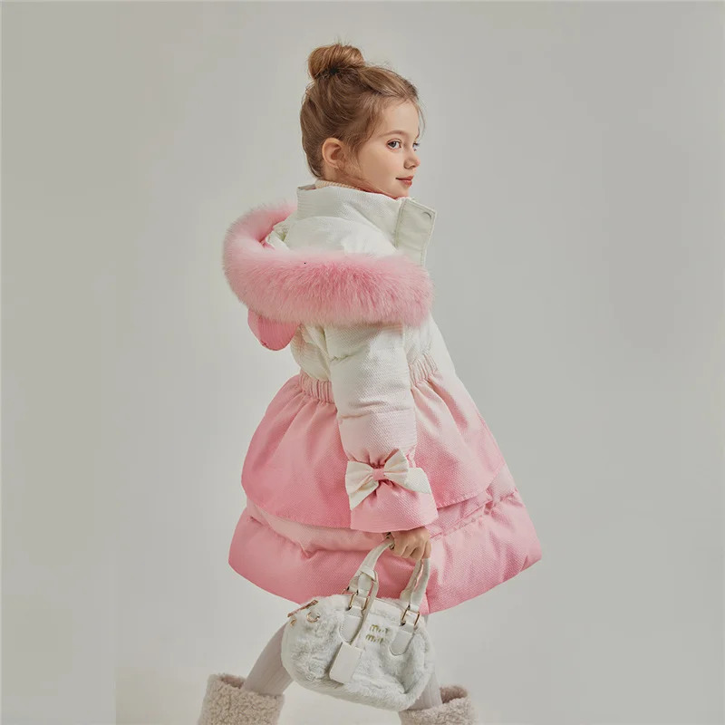 Girls Padded Cotton Clothes Coat Winter Children Thick Plus Velvet Long Jacket Teen Hooded Warm Down Outerwear Kids Parkas 512Y 241018