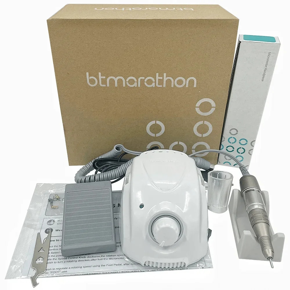 65W electric nail drill BT marathon champion -3 micro motor control box DC30V 35000RPM H200 manual milling machine manual processing machine 241007