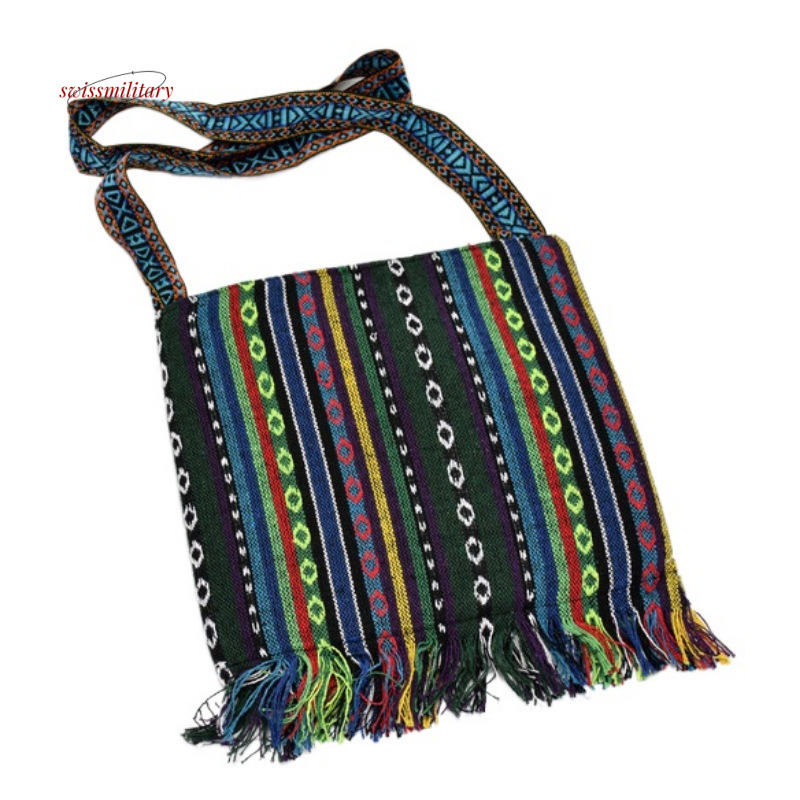 Women's Ethnic Style Versatile Crossbody Bohemian Embroidered Tassel Hanfu Bag #7 swissmilitary