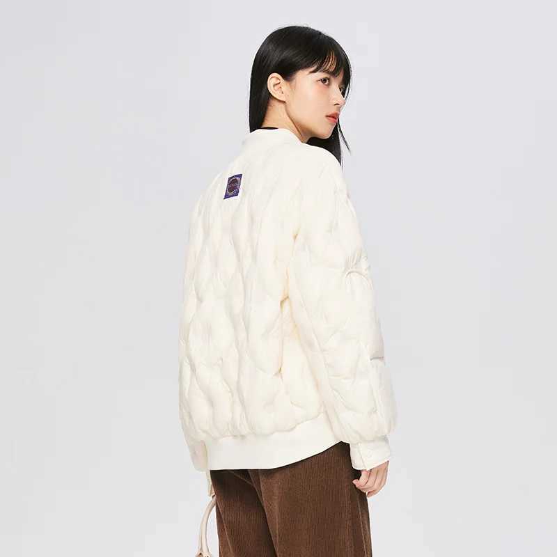 Semir Down Jacket Women Mid-Length Design Baseball Collar Loose 2022 Winter New Coat Retro FashionX241019