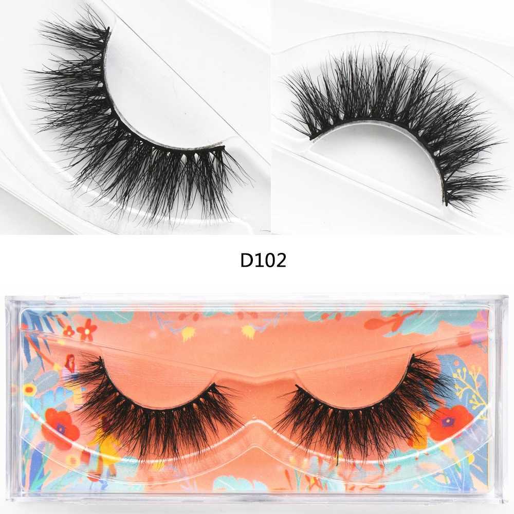 D102 Wispy 3D Mink Lashes Natural Long Crisscross False Eyelash Miami Lashes Fluttery 3D Mink Lashes Perfect For a Doll Eye LookXJ241019