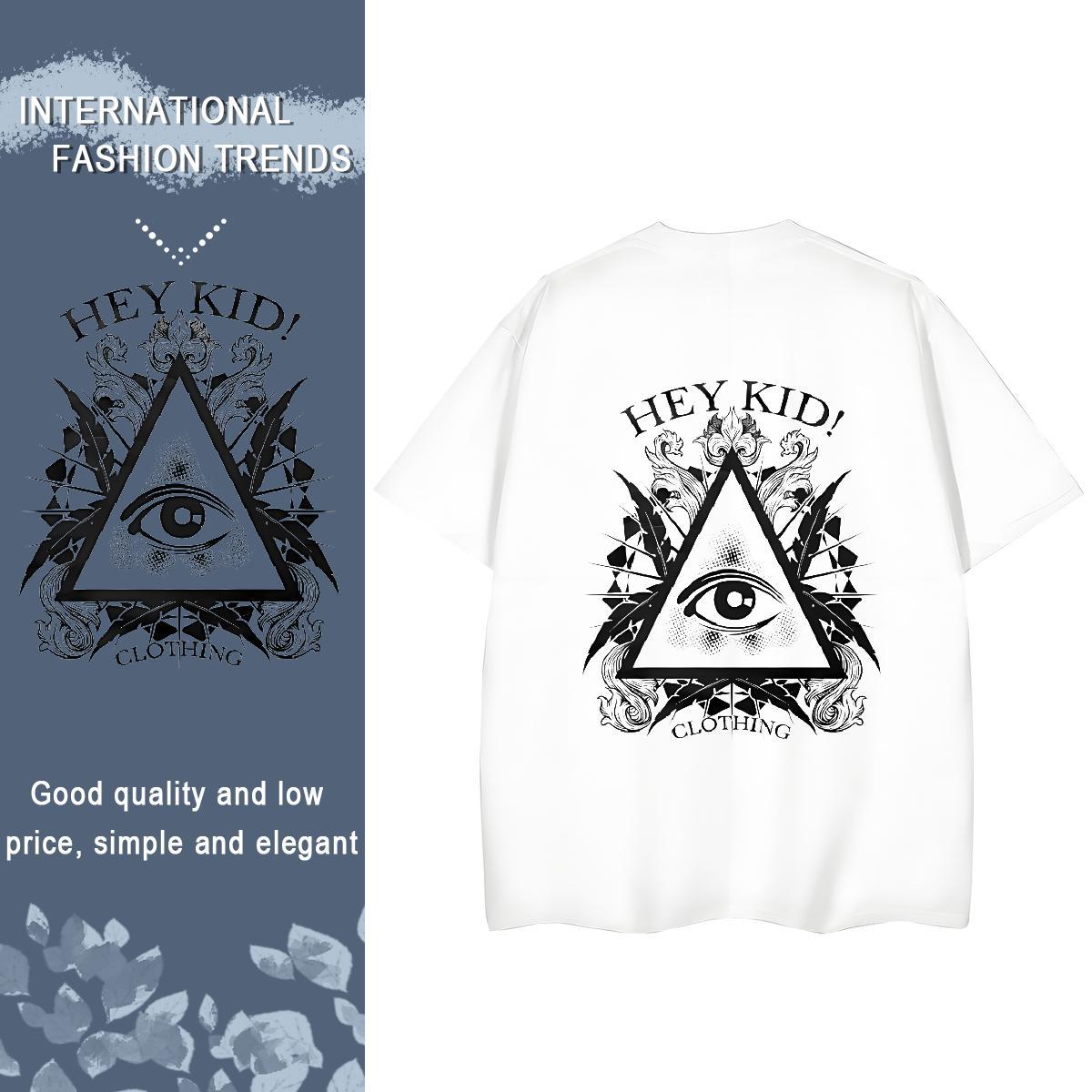 2024 Designer Woman T Shirts 230g 100% Cotton Breathable Crew Neck Daily Outfit eye of the devil Woman Tshirt Unisex Plus Size Custom Tops Shirt