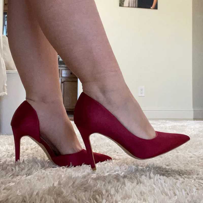 Wen fetish 9.5cm high H royal blue wine red pump satin high heels women Escarpins silk wedding party Pr hollow nt shoes Y250319