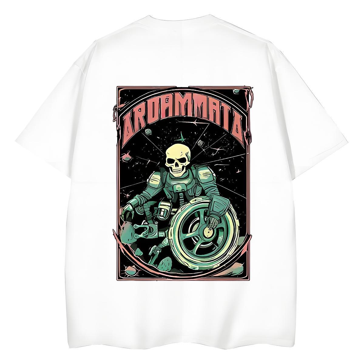 Designer T Shirts Women 100% Cotton 230g Round Neck Short Sleeve Daily Outfit skull Women Tees High quality Anime Oversized Clothes