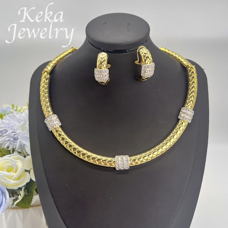 Italian 22k Jewelry Earrings Ring Fashion Women Accessories Copper Quality Dubai Classics Jewelry Set Wedding Party Gift 241105