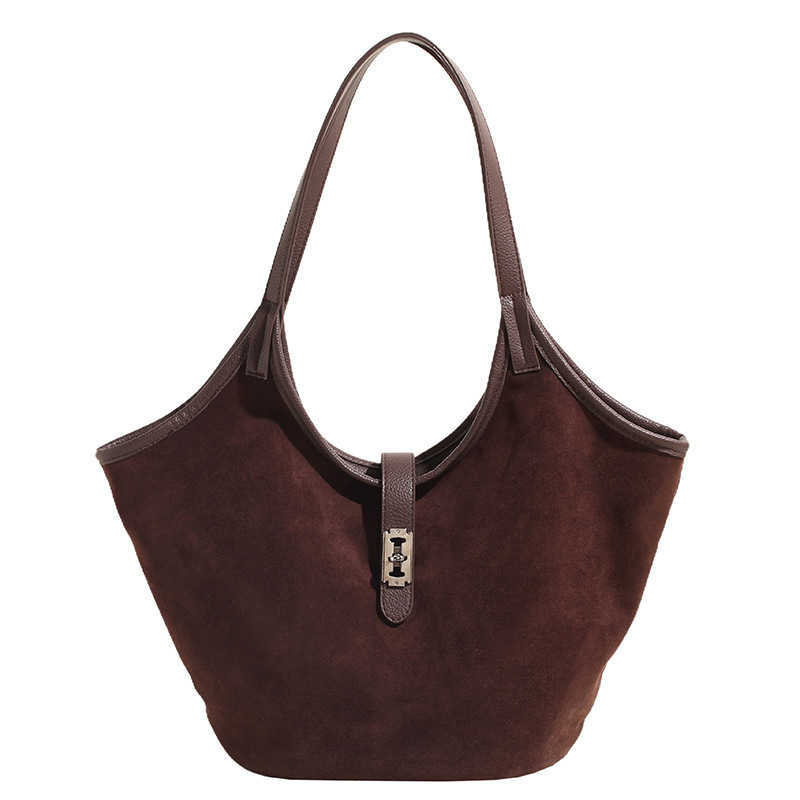 CMM Autumn and Winter Suede Bag for Women New Casual Large Capacity Shoulder Bag Commuting Tote Bag