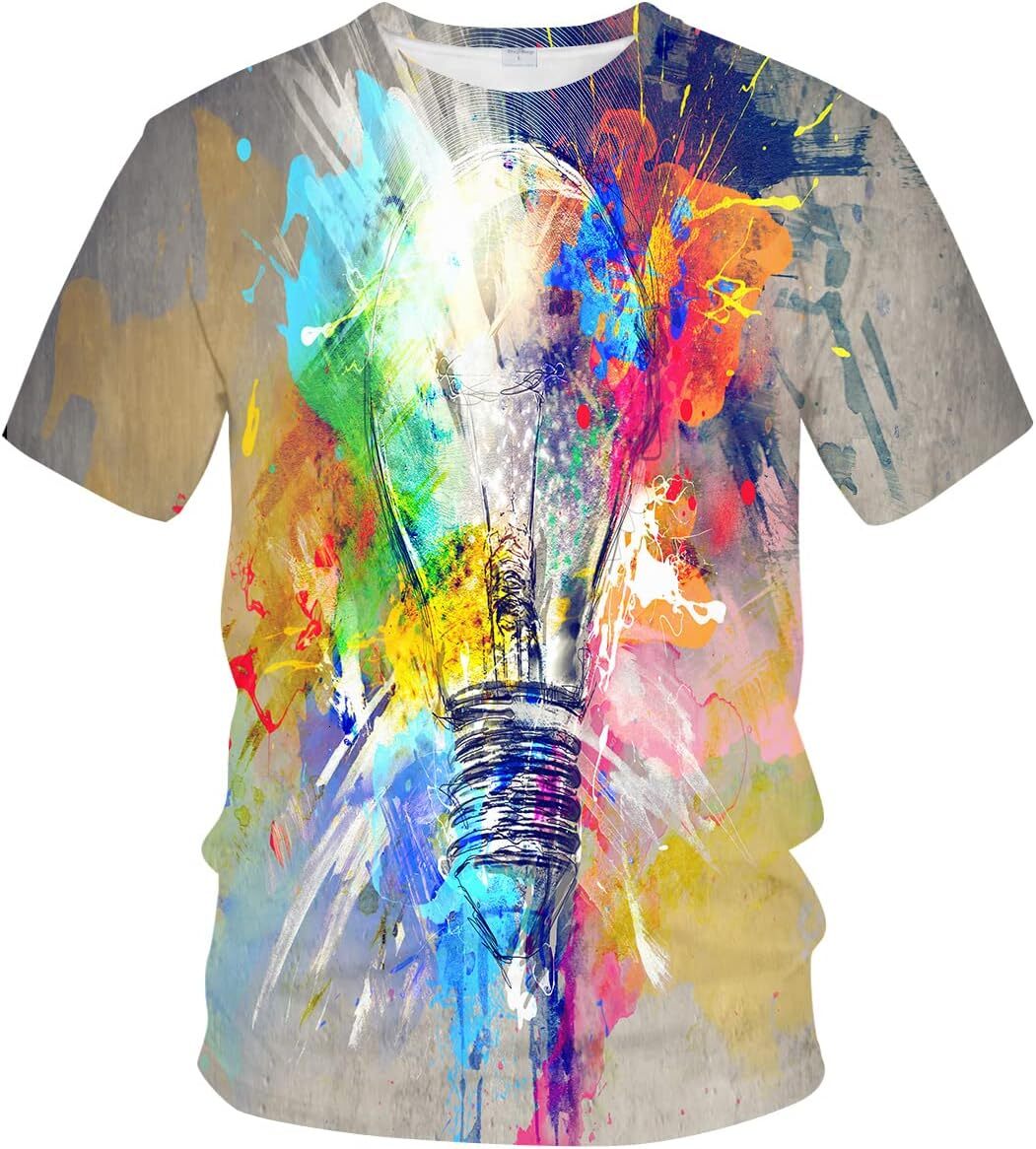 Mens T shirt Psychedelic Sika Deer Cool Shirt 3D Printing Tide Brand Summer Casual Fashion Top T-Shirt tee Casual tops summer clothes fashion