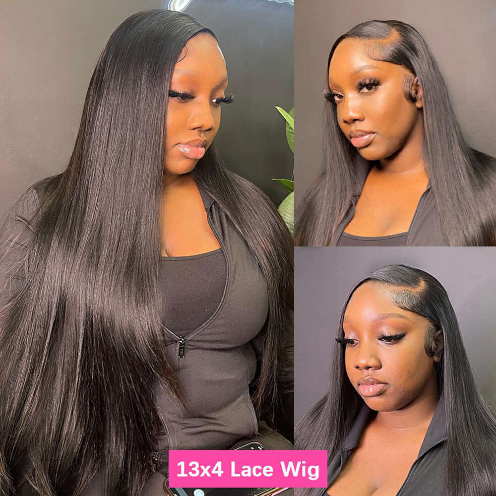 Straight x Smooth HD Transparent Lace Front Human Hair Wigs For Women Frontal Wig Pre Plucked Closure al