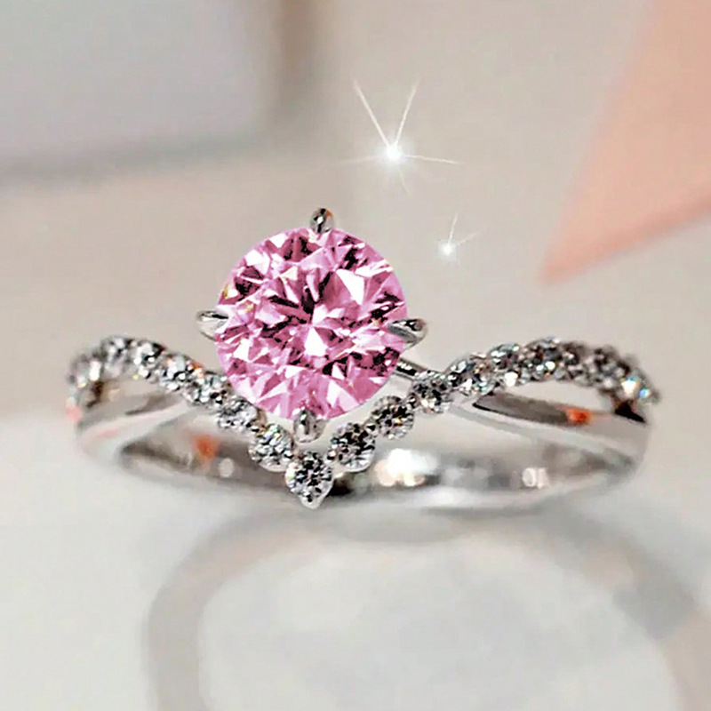 Couple Rings Women 925 Sterling Silver White Gold Single Stone Ring Classic Crown Diamond Ring Designer Crystal Wedding Jewelry